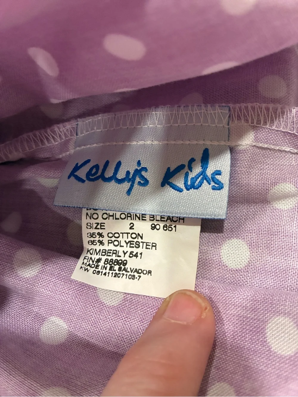 Kaelly’s Kids Purple Polka Dot Layered Summer Dress Outfit 2T
